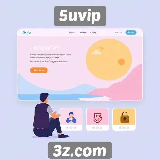 Navegação e design do site 5uvip
